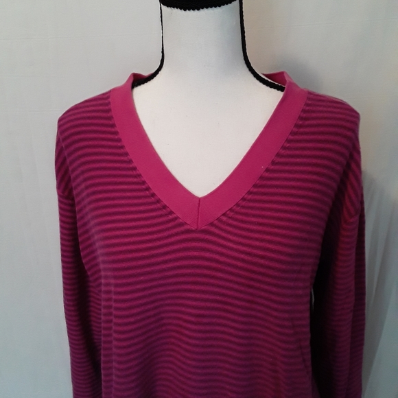 Tommy Hilfiger striped V-neck lightweight sweater - Picture 2 of 4